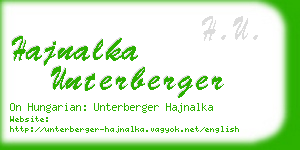 hajnalka unterberger business card